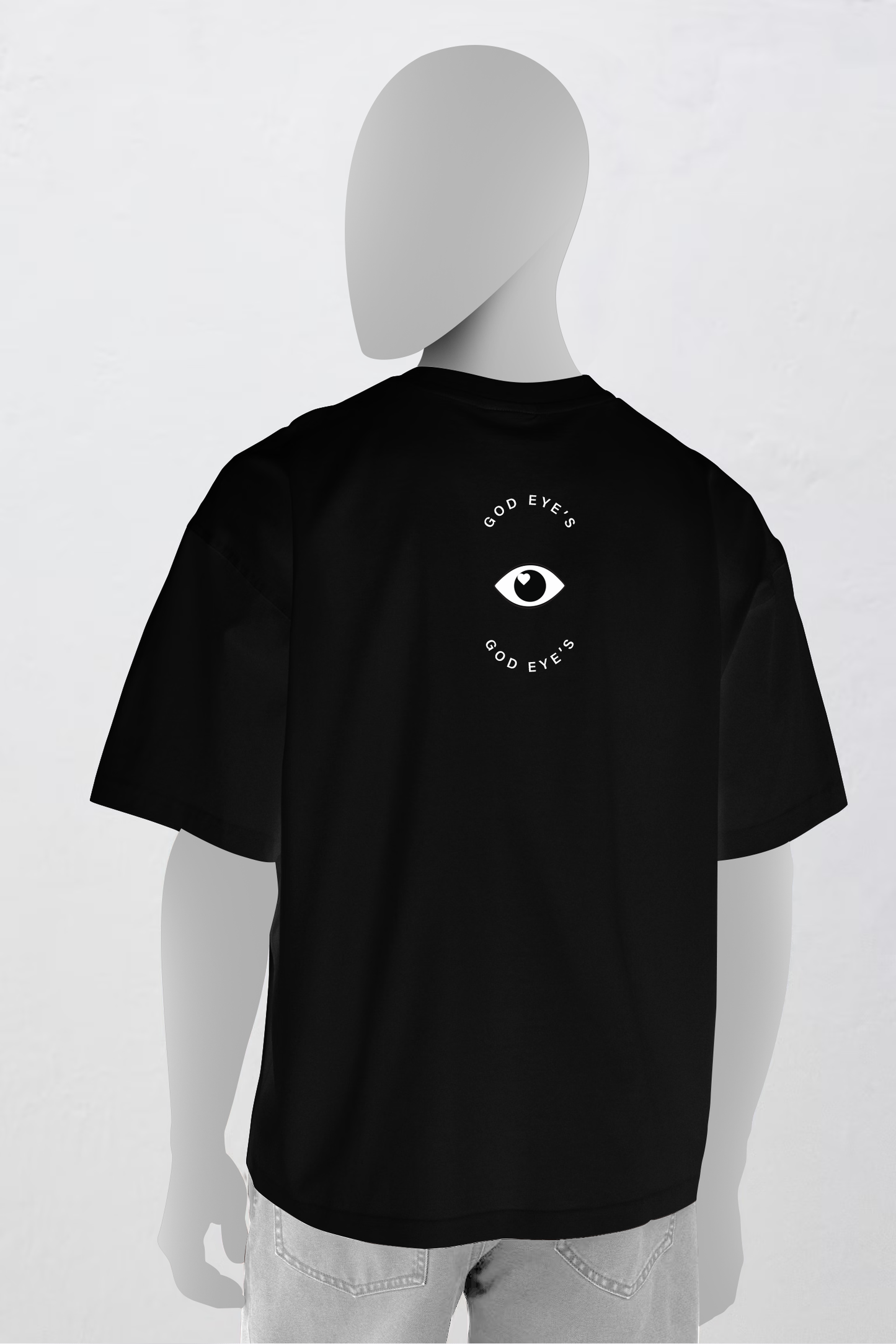 God Eye's Print Unisex Terry Oversized Fit Tee