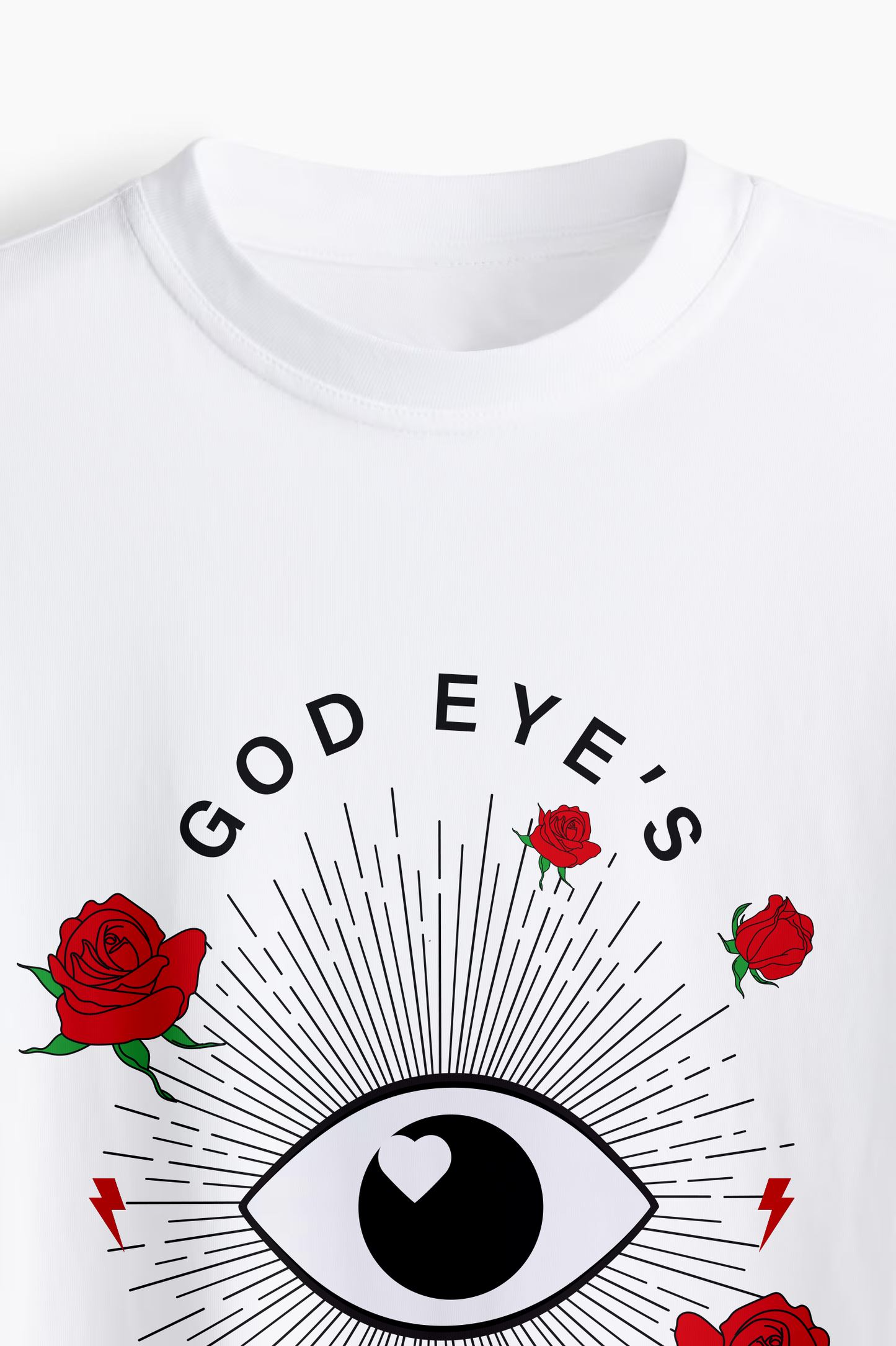 God Eye's Print Unisex Terry Oversized Fit Tee