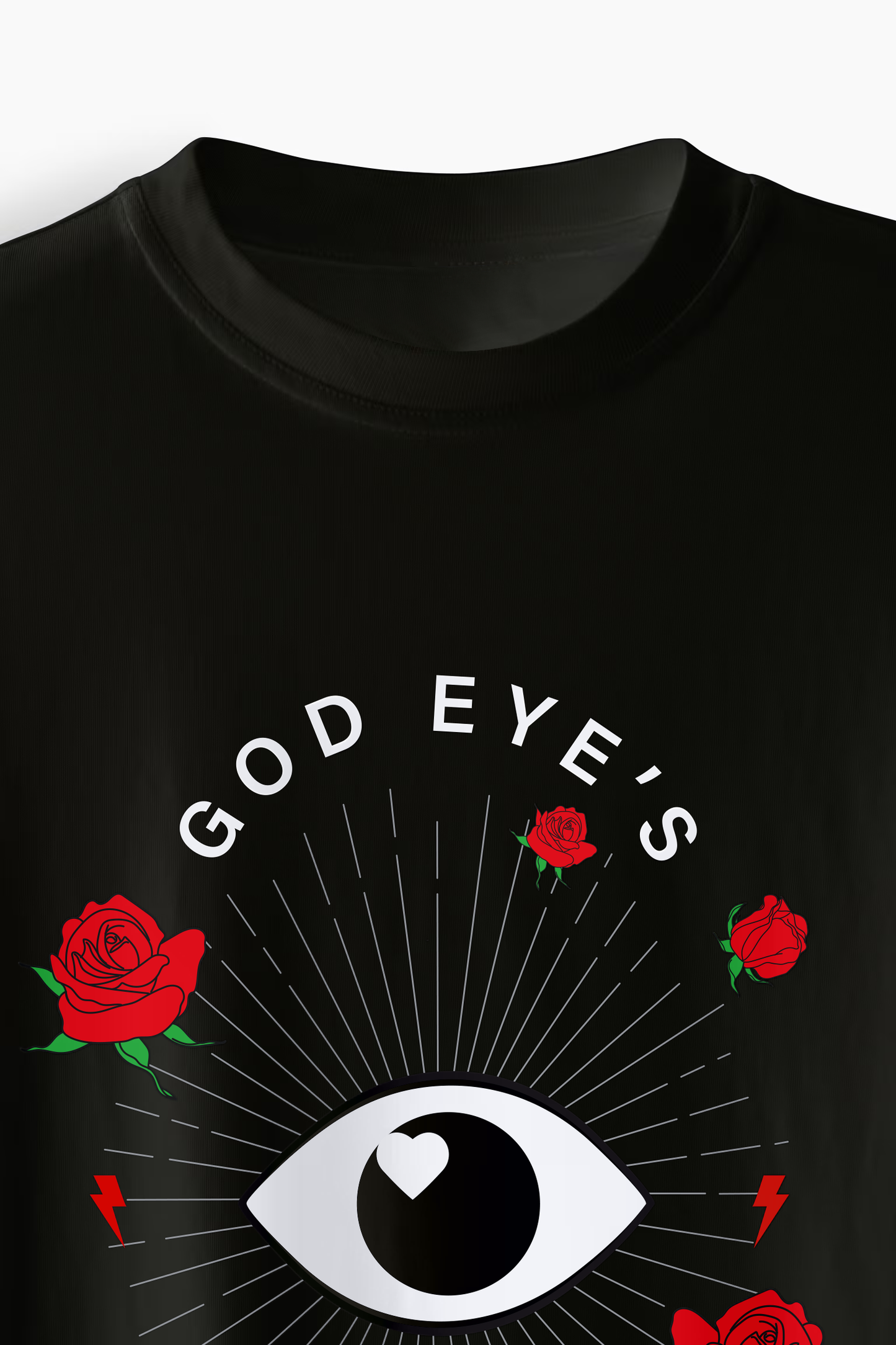 God Eye's Print Unisex Terry Oversized Fit Tee