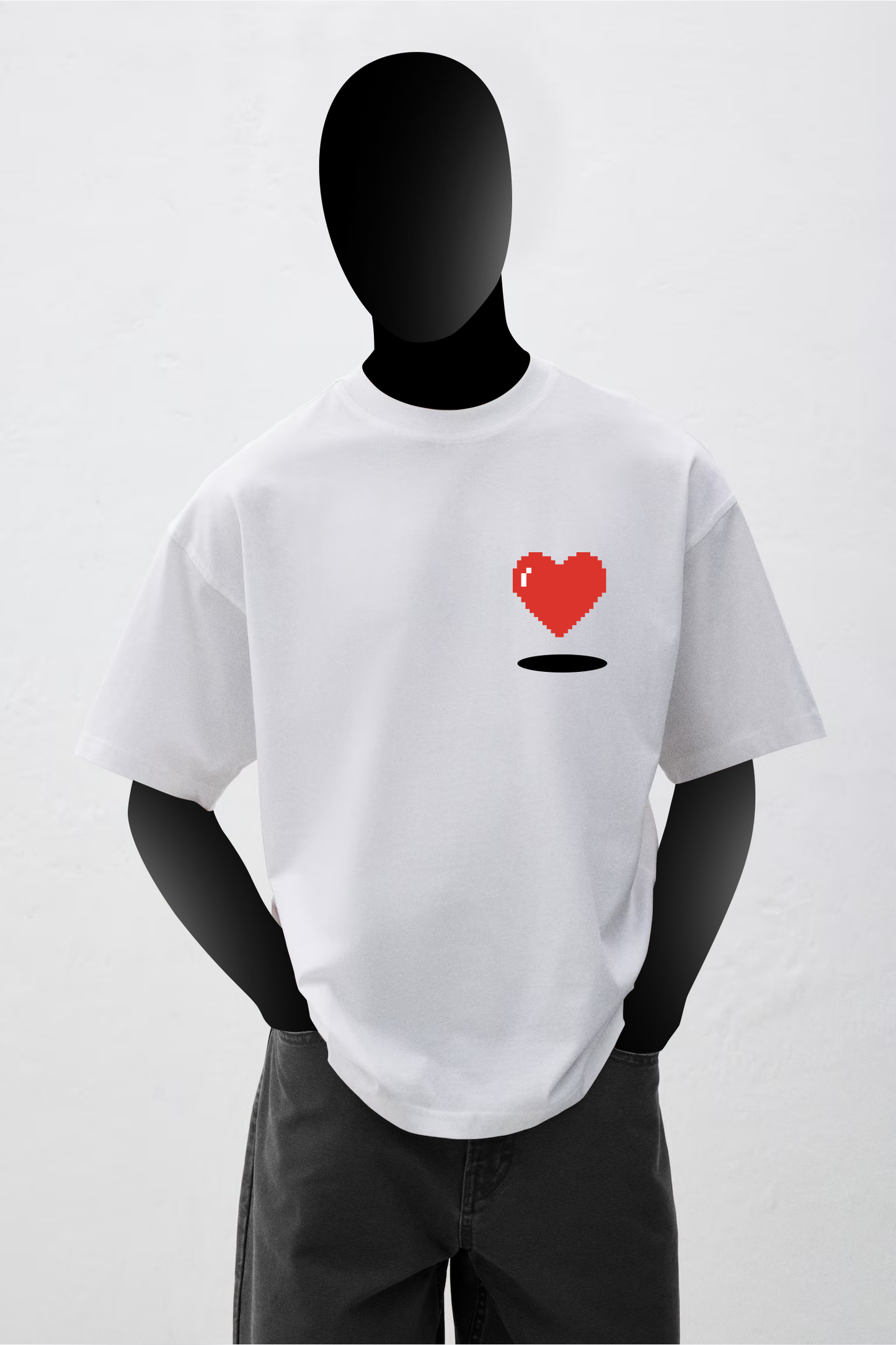 Red Heart Love™ Puffed Print Oversized Fit T-shirt